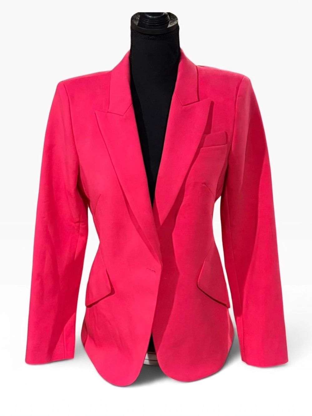 WHBM Editor Blazer Hot Pink/Magenta Tailored Jacket Size 8